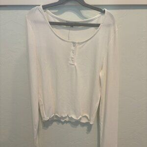 Francescas NWT white long sleeve top